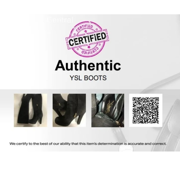 Auth YSL Suede Knee High Boots Size IT40/ US9.5 🖤 EUC - Picture 13 of 14